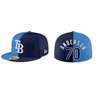 Nick Anderson Rays Blue Navy Split 59FIFTY Hat