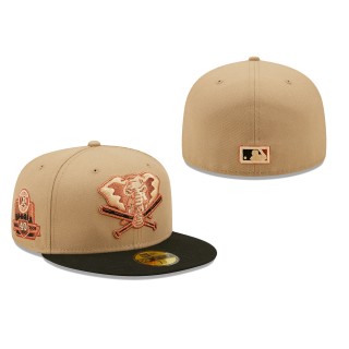 Oakland Athletics 40th Anniversary Camel 59FIFTY Fitted Hat Brown