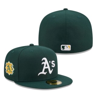 Oakland Athletics Logo Side 59FIFTY Fitted Cap Green