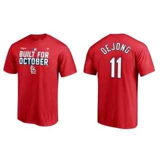Paul DeJong Cardinals Red 2021 Postseason Locker Room T-Shirt