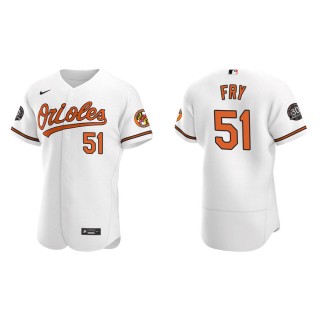 Paul Fry Orioles White Authentic 30th Anniversary Jersey