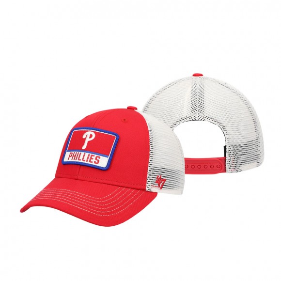 Phillies Youth Zoomer MVP Trucker Snapback Hat Red