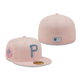 Pittsburgh Pirates 1960 World Series Sky Undervisor 59FIFTY Fitted Hat Pink