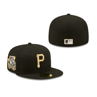 Pittsburgh Pirates 1979 World Series Metallic Gold Undervisor Fitted Hat Black