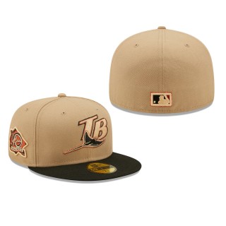 Tampa Bay Rays 10th Anniversary Camel 59FIFTY Fitted Hat Brown
