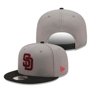 San Diego Padres Color Pack 2-Tone 9FIFTY Snapback Cap Gray Black