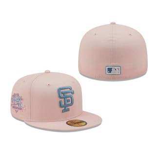 Giants 1989 World Series Sky Undervisor 59FIFTY Fitted Hat Pink