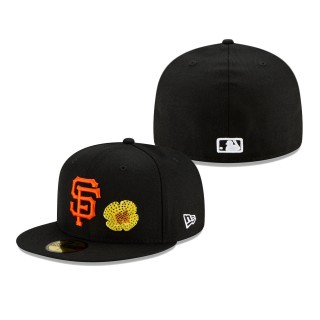 San Francisco Giants Crystal Icons Rhinestone 59FIFTY Fitted Hat Black