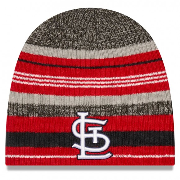 St. Louis Cardinals Striped Beanie Hat Red