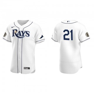 Tampa Bay Rays White Home Authentic Roberto Clemente Jersey