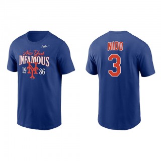 Tomas Nido New York Mets Royal 1986 World Series 35th Anniversary Infamous T-Shirt