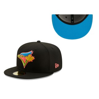 Toronto Blue Jays Black Glow Undervisor 59FIFTY Fitted Hat