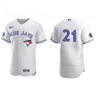 Toronto Blue Jays White Home Authentic Roberto Clemente Jersey