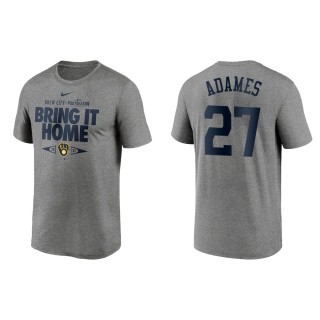 Willy Adames Milwaukee Brewers Gray 2021 Postseason Proving Grounds T-Shirt