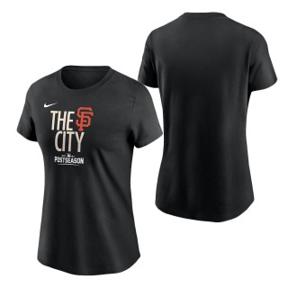 Women's San Francisco Giants Nike Black 2021 Postseason Authentic Collection Dugout T-Shirt