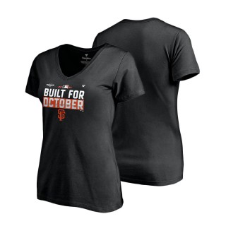 Women Giants Fanatics Branded Black 2021 Postseason Locker Room T-Shirt