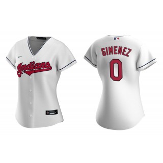 Women's Cleveland Indians Andres Gimenez White Replica Home Jersey