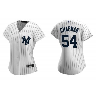 Women's New York Yankees Aroldis Chapman White Replica Home Jersey