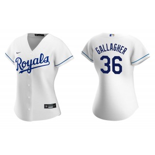 Women's Kansas City Royals Cam Gallagher White Replica Home Jersey
