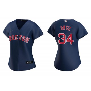 Women's Boston Red Sox David Ortiz Navy Replica Alternate Jersey