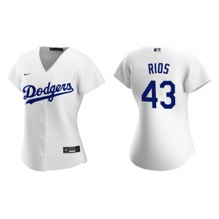 Women's Los Angeles Dodgers Edwin Rios White Replica Home Jersey