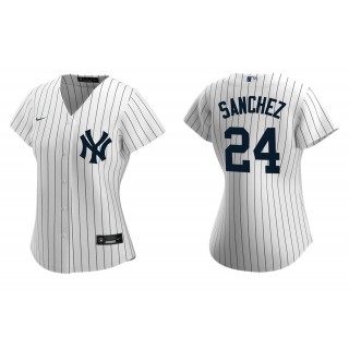 Women's New York Yankees Gary Sanchez White Replica Home Jersey