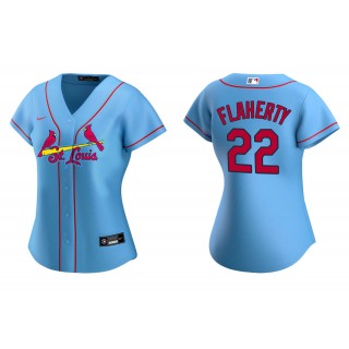 Women's St. Louis Cardinals Jack Flaherty Light Blue Replica Alternate Jersey