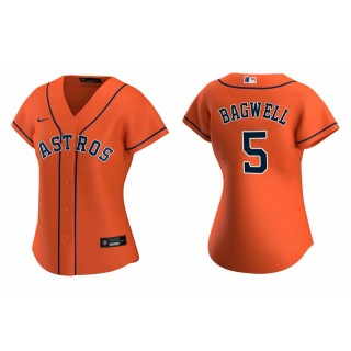 Women's Houston Astros Jeff Bagwell Orange Replica Alternate Jersey