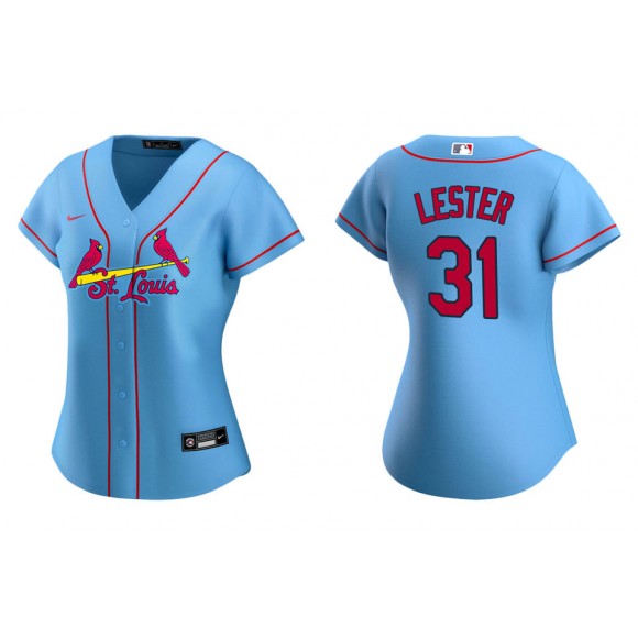 Women's St. Louis Cardinals Jon Lester Light Blue Replica Alternate Jersey
