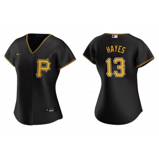 Women's Pittsburgh Pirates Ke'Bryan Hayes Black Replica Alternate Jersey