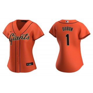 Women's San Francisco Giants Mauricio Dubon Orange Replica Alternate Jersey