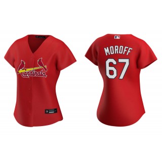 Women's St. Louis Cardinals Max Moroff Red Replica Alternate Jersey