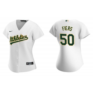 Women's Oakland Athletics Mike Fiers White Replica Home Jersey