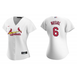 Women's St. Louis Cardinals Stan Musial White Replica Home Jersey