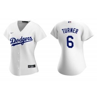 Women's Los Angeles Dodgers Trea Turner White Replica Home Jersey