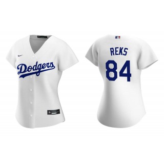 Women's Los Angeles Dodgers Zach Reks White Replica Home Jersey