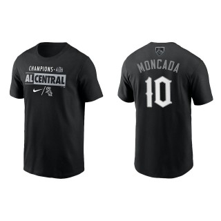 Yoan Moncada White Sox Black 2021 AL Central Division Champions T-Shirt