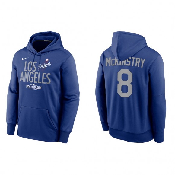Zach McKinstry Los Angeles Dodgers Royal 2021 Postseason Authentic Collection Dugout Pullover Hoodie