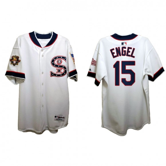 Adam Engel Chicago White Sox 1917 Throwback Independence Day Stars Stripes Jersey