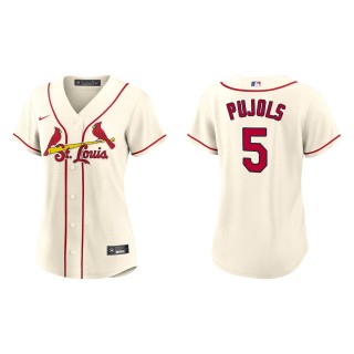 Albert Pujols Women's St. Louis Cardinals Cream Replica Jersey