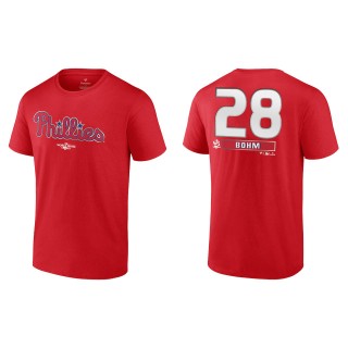 Alec Bohm Philadelphia Phillies Red 2022 World Series T-Shirt