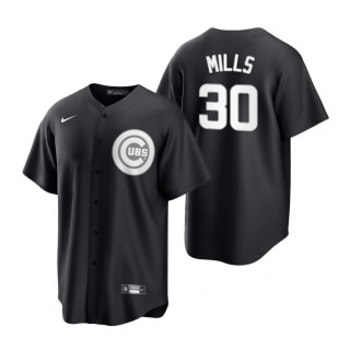 Alec Mills Cubs Nike Black White Replica Jersey
