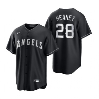 Angels Andrew Heaney Nike Black White Replica Jersey