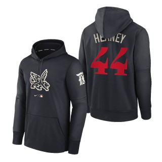 Andrew Heaney Rangers Navy City Connect Pregame Performance Pullover Hoodie