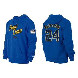 Andrew McCutchen Brewers Royal 2022 City Connect Pullover Hoodie
