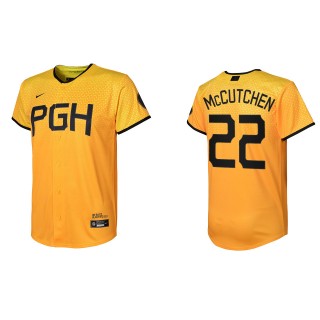 Andrew McCutchen Youth Pittsburgh Pirates Gold City Connect Jersey