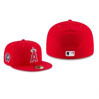 Angels Red 9/11 Remembrance Sidepatch 59FIFTY Fitted Hat