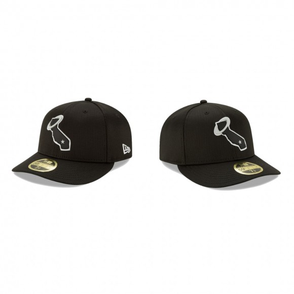 Angels Clubhouse Black Team Low Profile 59FIFTY Fitted Hat