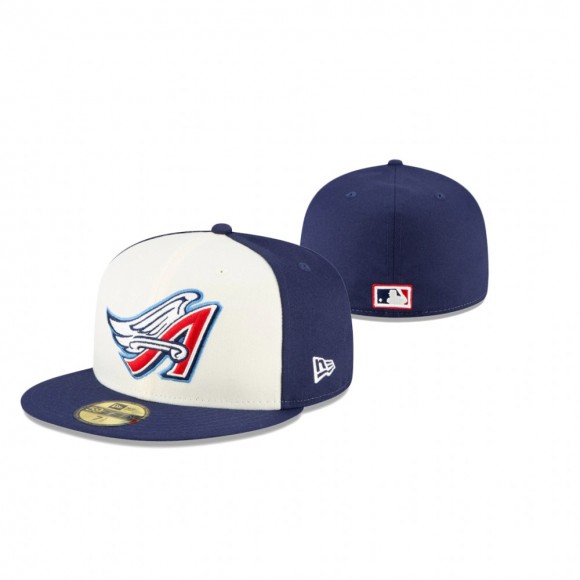 Angels White Navy Cooperstown Collection Hat