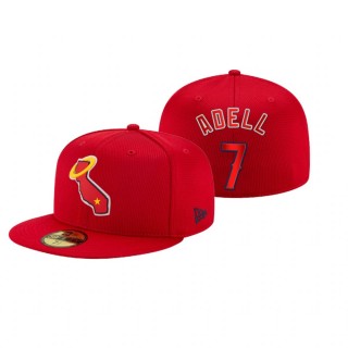 Angels Jo Adell Red 2021 Clubhouse Hat
